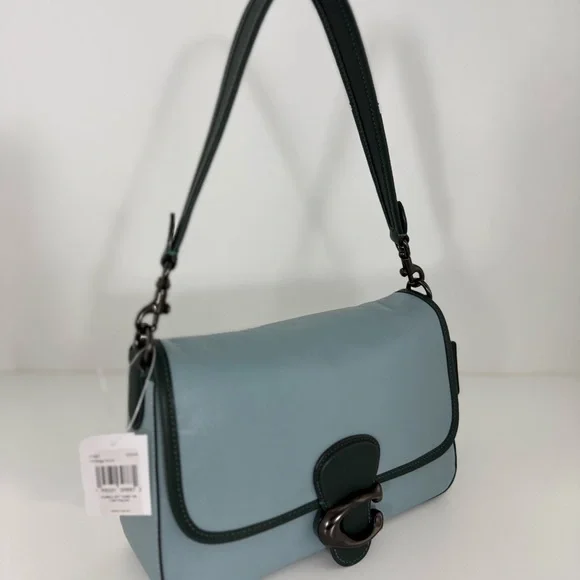 COACH Soft Tabby Shoulder Bag In Colorblock
Blue & Dark Forest Green NWT - Picture 12 of 14